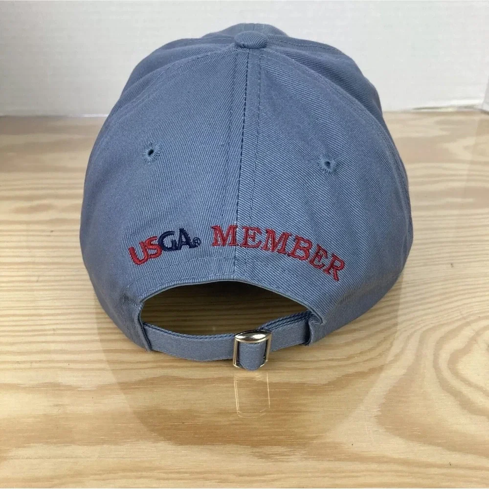 Pebble Beach 2010 U.S. Open Strapback Hat Blue Golf Cap Tree Logo USGA Member